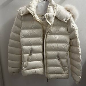 Moncler White Badyf Down Jacket